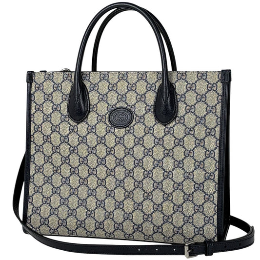 Gucci Handbag GG Small 2-Way Supreme Navy
