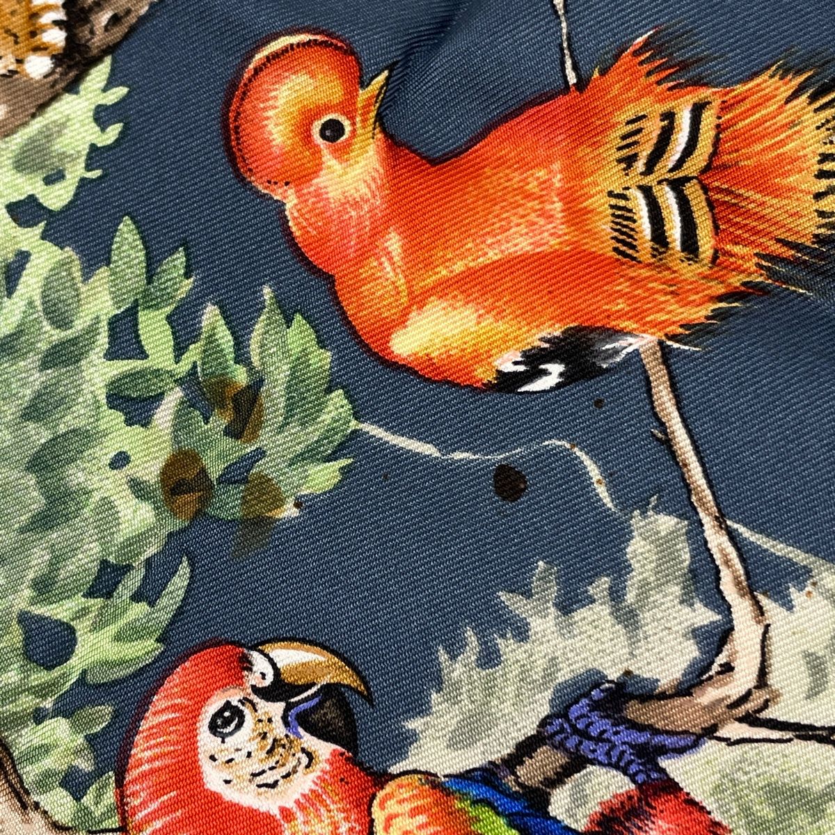 Hermes Carre 90 Equateur Scarf Animal Print Silk Navy Multicolor — view 3