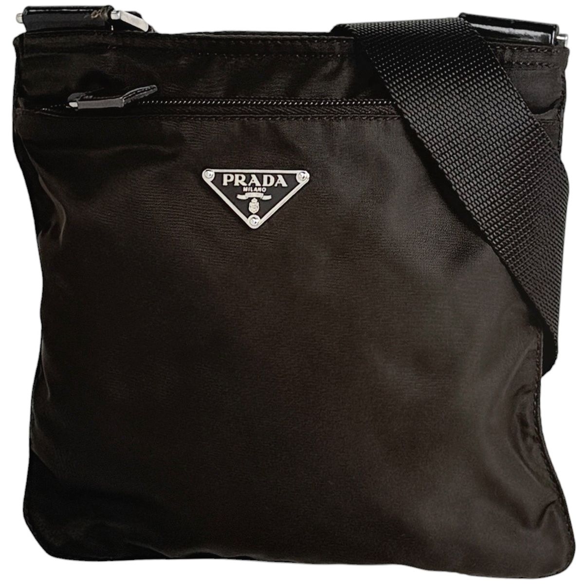 Prada Shoulder Bag Nylon Dark Brown