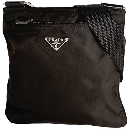 Prada Shoulder Bag Nylon Dark Brown