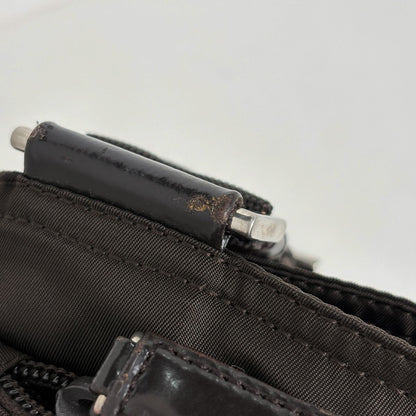 Prada Shoulder Bag Nylon Dark Brown — view 4