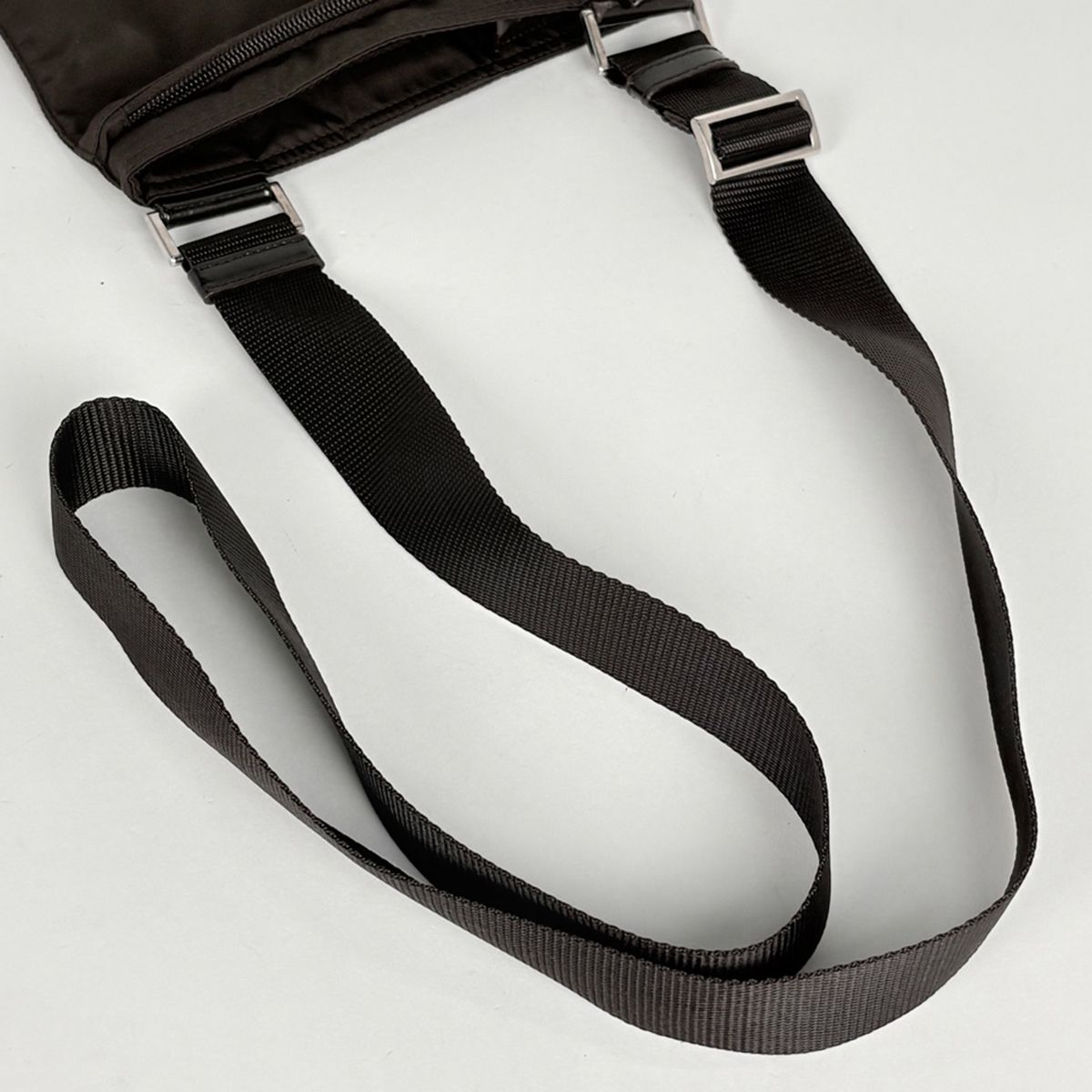 Prada Shoulder Bag Nylon Dark Brown — view 5