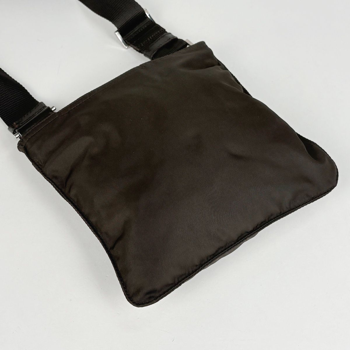 Prada Shoulder Bag Nylon Dark Brown — view 2