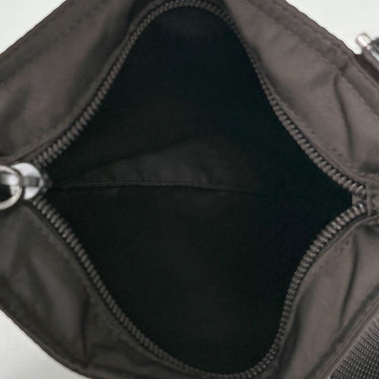 Prada Shoulder Bag Nylon Dark Brown — view 6