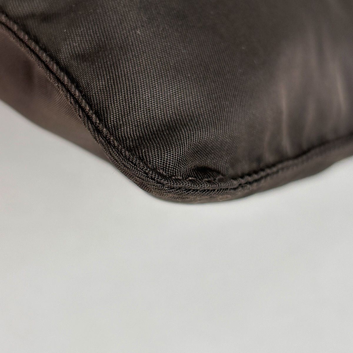 Prada Shoulder Bag Nylon Dark Brown — view 3