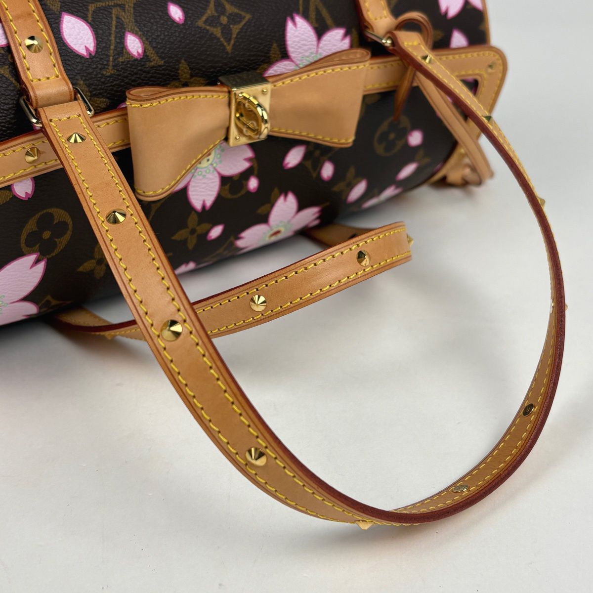 Louis Vuitton Papillon Handbag Ribbon Cherry Blossom Takashi Murakami Monogram — view 4