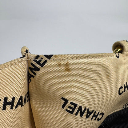 Chanel Tote Bag CC Logo Canvas Beige — view 6