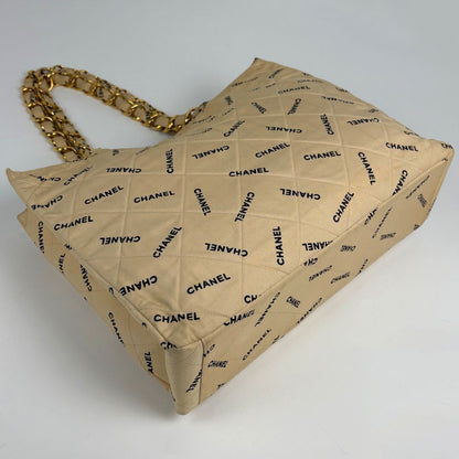 Chanel Tote Bag CC Logo Canvas Beige — view 2