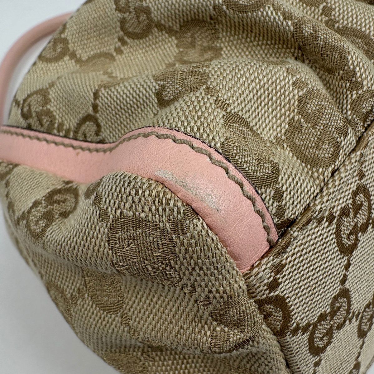 Gucci Shoulder Bag GG Pattern Abbey Canvas Beige Pink — view 4