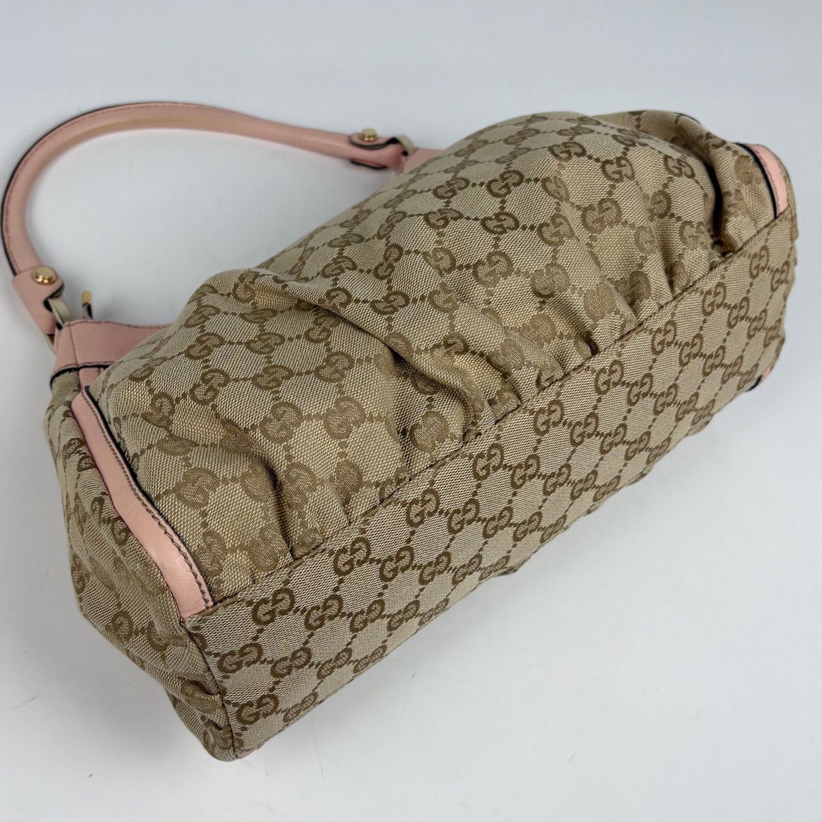 Gucci Shoulder Bag GG Pattern Abbey Canvas Beige Pink — view 2