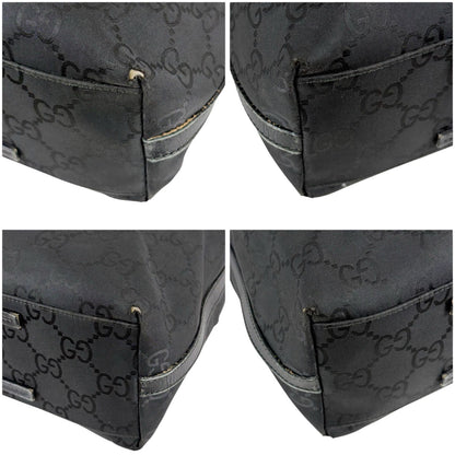 Gucci GG Nylon Canvas Shoulder Bag Tote Black — view 5