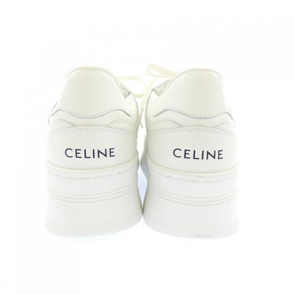 Celine Triomphe Block Wedge Sneakers with Patch — view 5