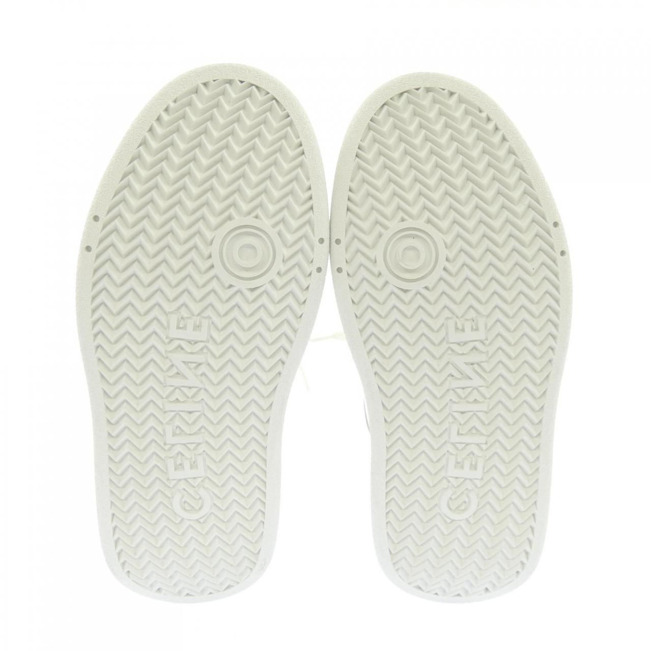 Celine Triomphe Block Wedge Sneakers with Patch — view 4