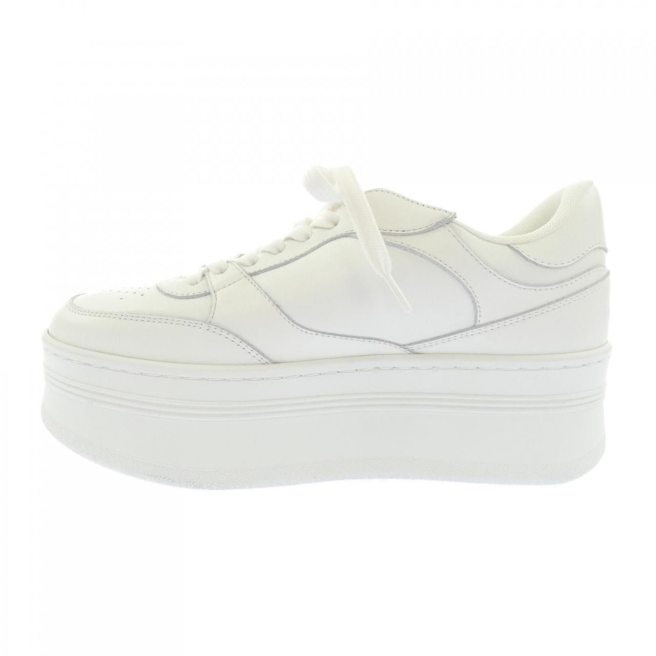 Celine Triomphe Block Wedge Sneakers with Patch — view 2