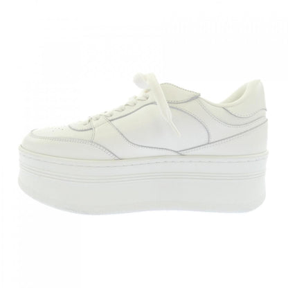 Celine Triomphe Block Wedge Sneakers with Patch — view 2