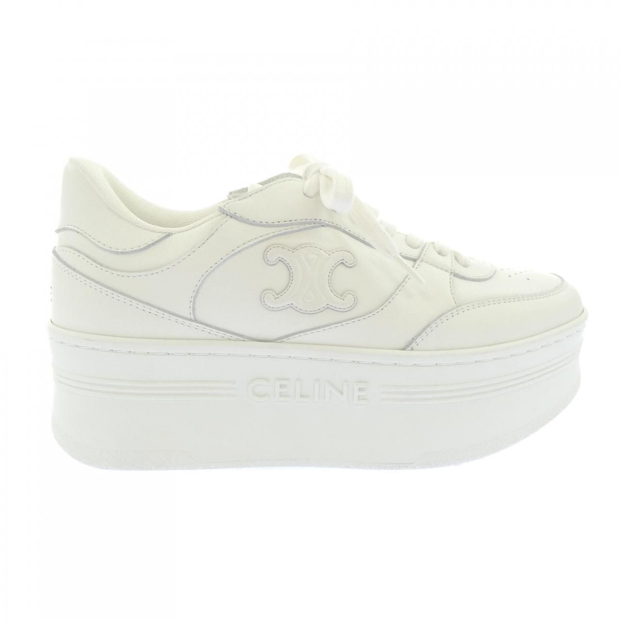 Celine Triomphe Block Wedge Sneakers with Patch