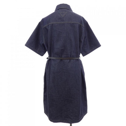 Prada Belted Denim Dress — view 2