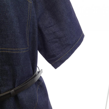 Prada Belted Denim Dress — view 6