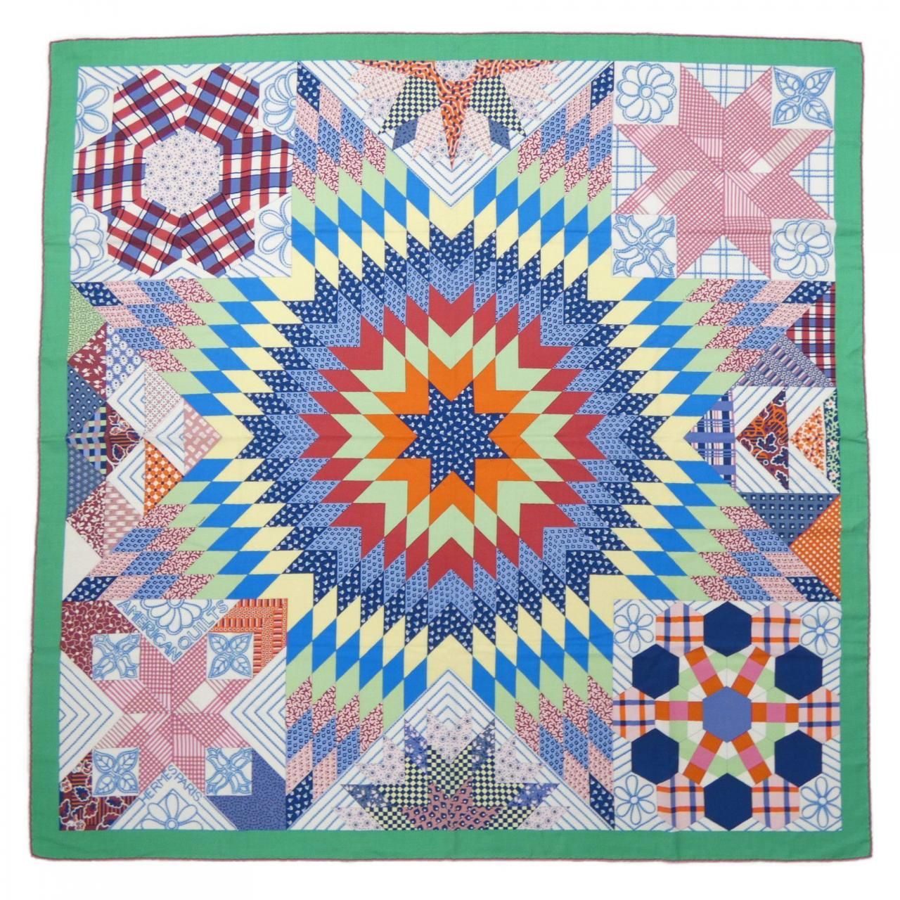 Hermes American Ouilts Carre Geant 140 Shawl Scarf