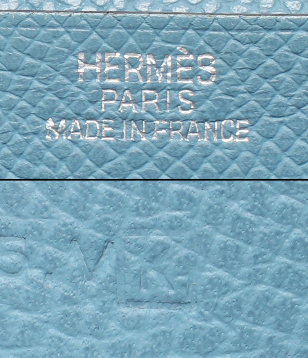 Hermes Wallet Silver Veau Epsom Bearn Soufflet — view 5