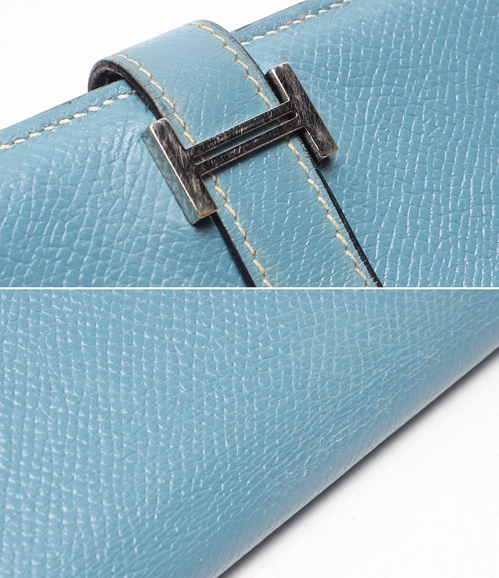 Hermes Wallet Silver Veau Epsom Bearn Soufflet — view 8