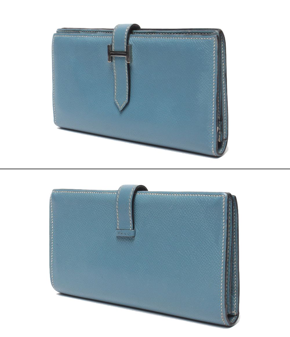 Hermes Wallet Silver Veau Epsom Bearn Soufflet — view 3