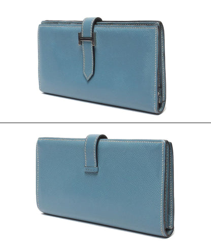 Hermes Wallet Silver Veau Epsom Bearn Soufflet — view 3