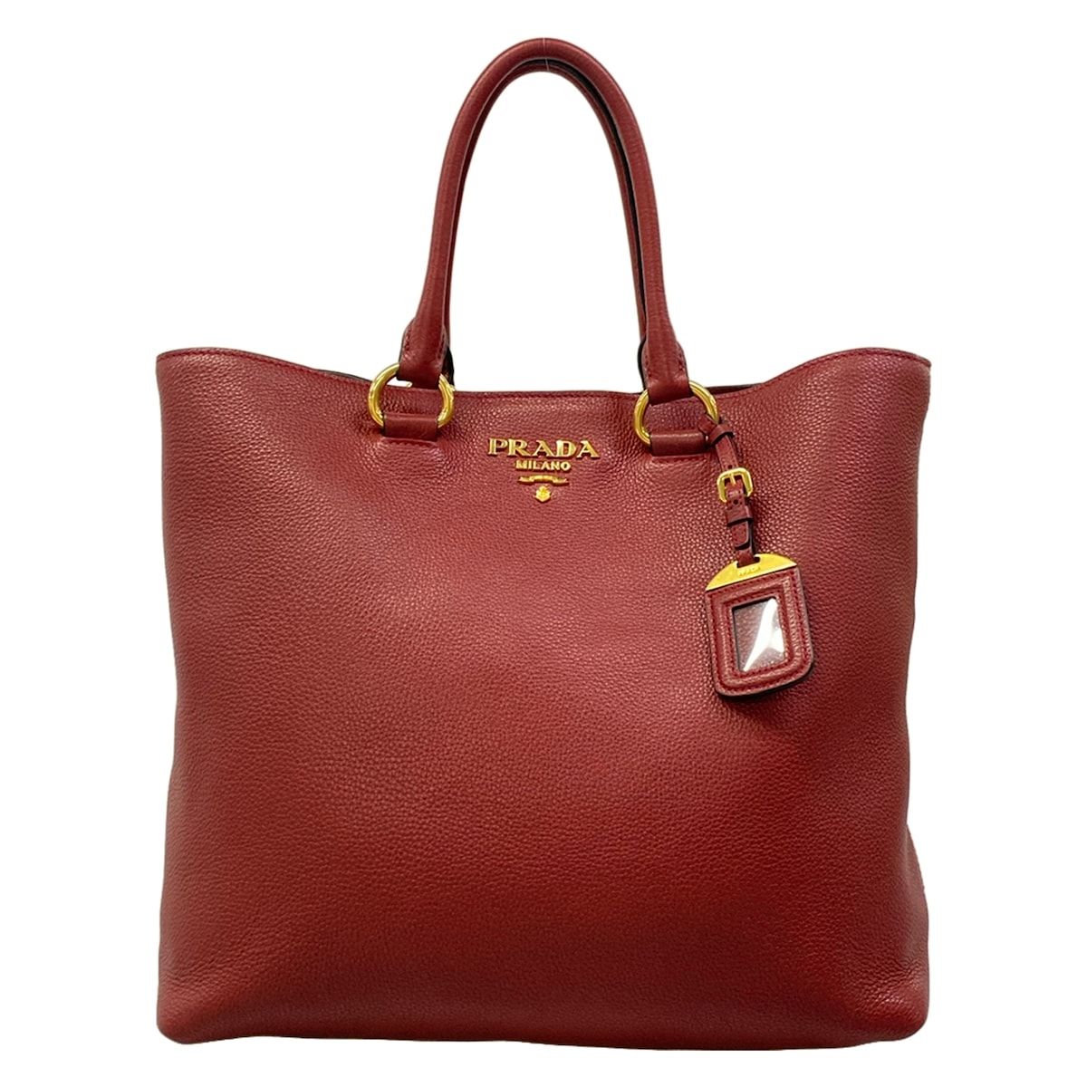 Prada Tote Bag Red Leather