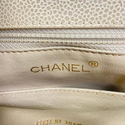 Chanel Handbag Quilted Beige Wood Handle — view 8