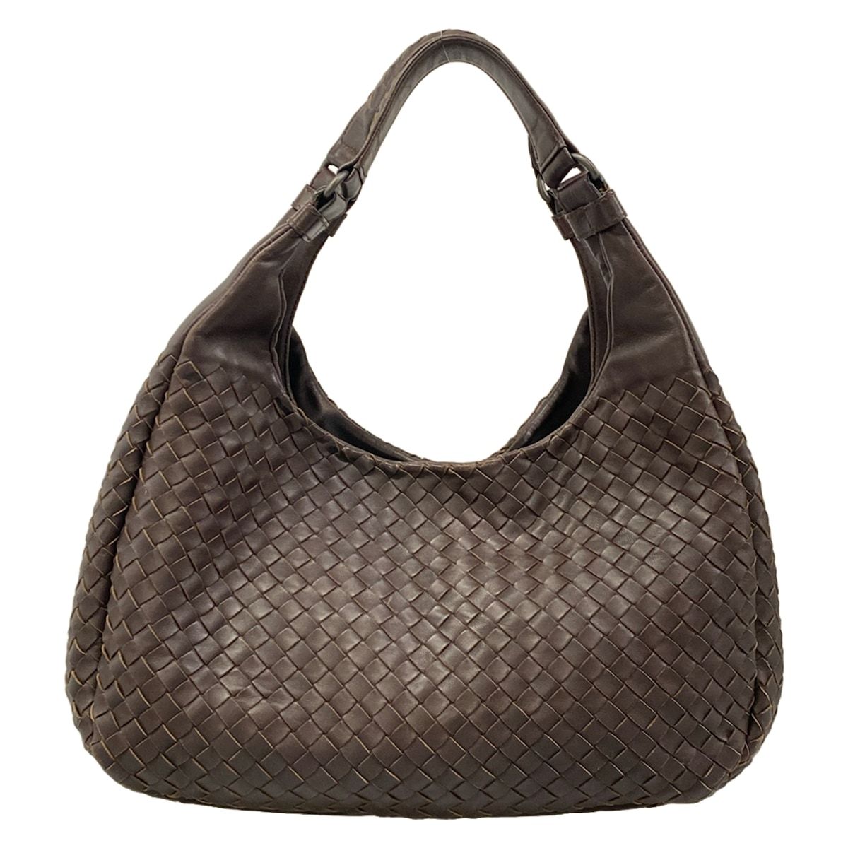 Bottega Veneta Tote Bag Medium Campana Dark Brown Leather with Key Hook