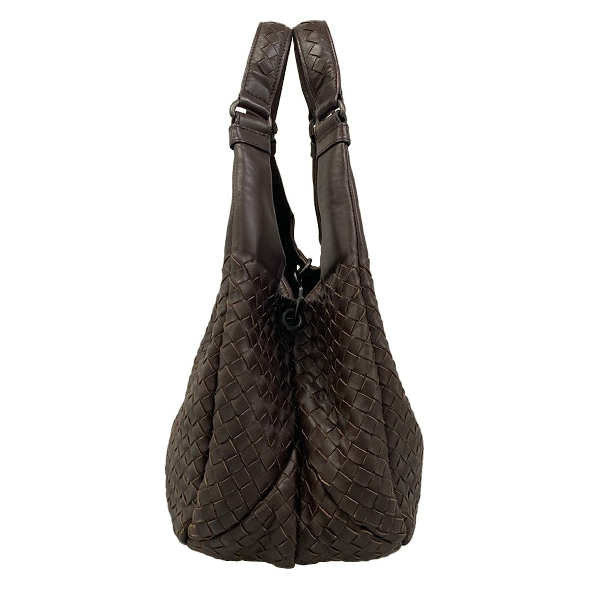 Bottega Veneta Tote Bag Medium Campana Dark Brown Leather with Key Hook — view 4