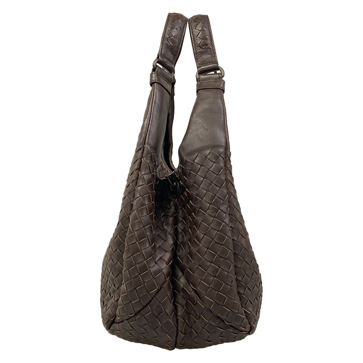 Bottega Veneta Tote Bag Medium Campana Dark Brown Leather with Key Hook — view 2