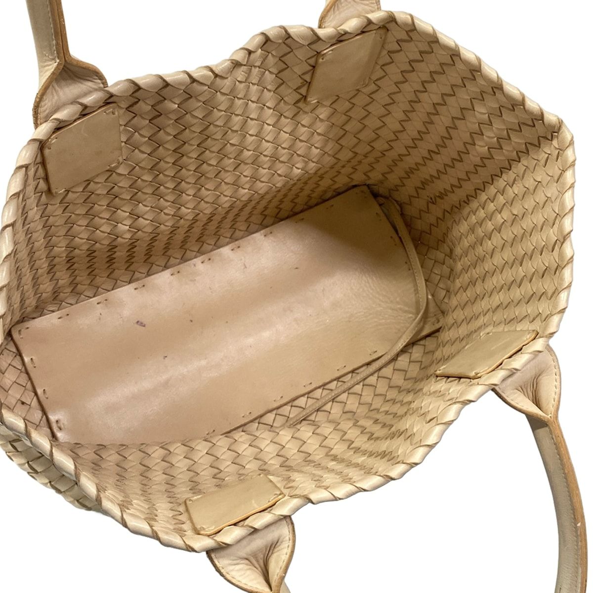 Bottega Veneta Tote Bag Intrecciato Ivory Leather — view 8