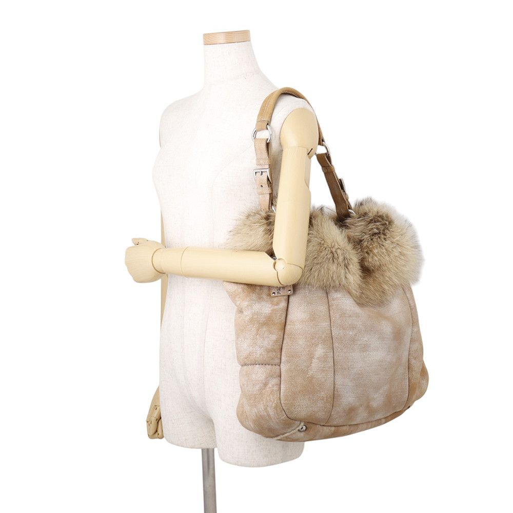 Prada Tote Bag Fur Leather — view 4