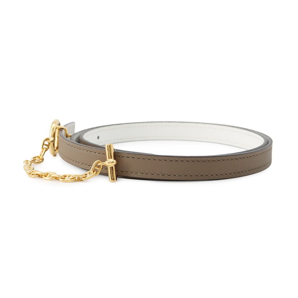 Hermes Belt Carrousel Beige Dweimar White Gold Swift Epsom Reversible — view 2