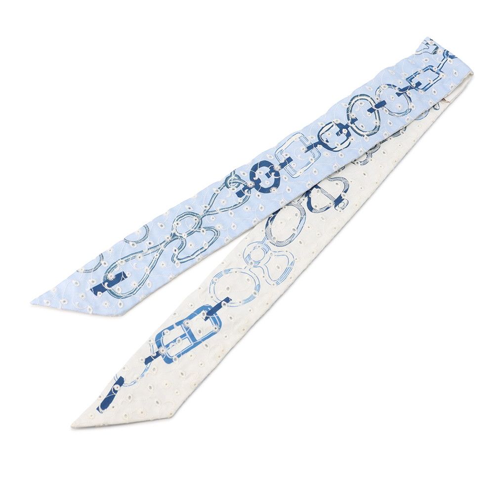 Hermes Scarf Twilly le Boucle Brodley an Gray's Do Re Boucles Broderie Laise — view 2