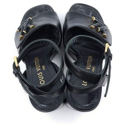Louis Vuitton Mare Platform Sandal LV Shake Line Sandals Shoes Plain Calfskin — view 4
