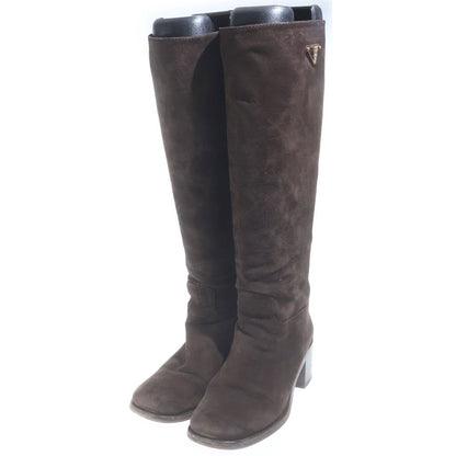 Prada Suede Short Boots Brown — view 2