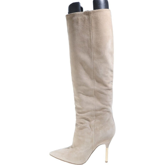 Louis Vuitton Ultimate Line Suede Long Boots Stiletto Heels Beige