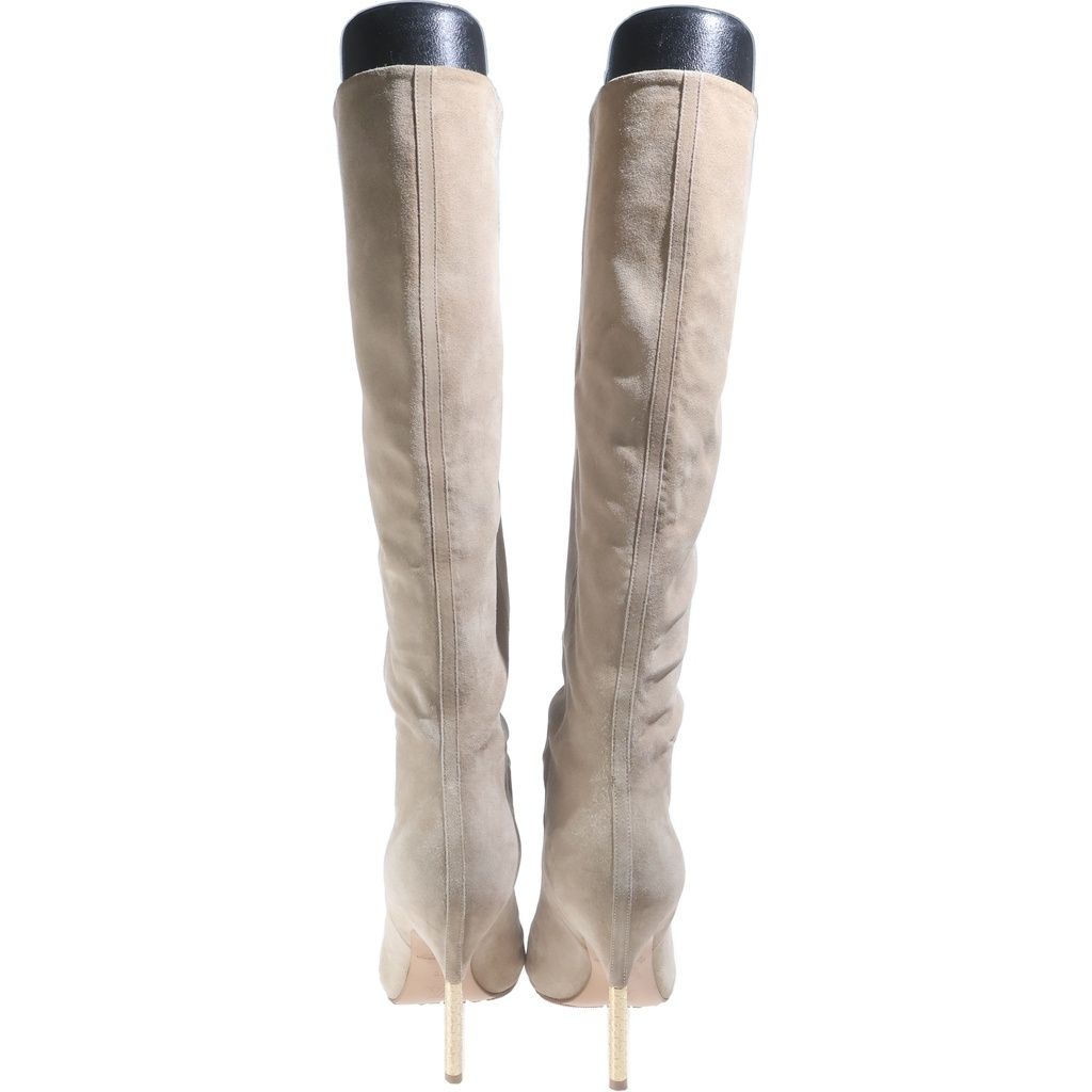 Louis Vuitton Ultimate Line Suede Long Boots Stiletto Heels Beige — view 3