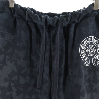 Chrome Hearts Sweatpants Cemetery Cross All Over Print Sweatshirt Shorts Black — view 3