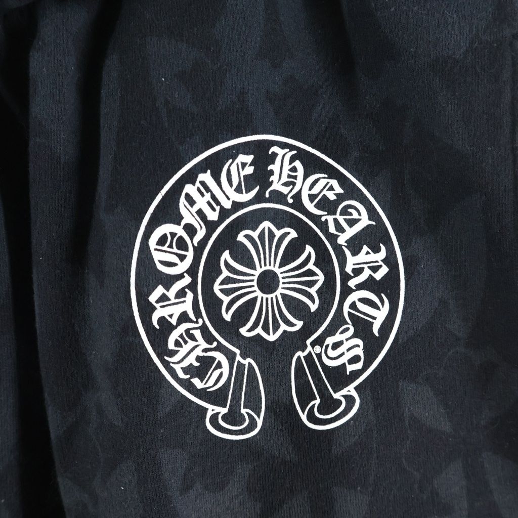 Chrome Hearts Sweatpants Cemetery Cross All Over Print Sweatshirt Shorts Black — view 5