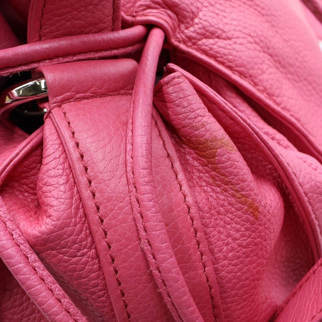 Loewe Flamenco Fringe Shoulder Bag Pink Leather — view 7