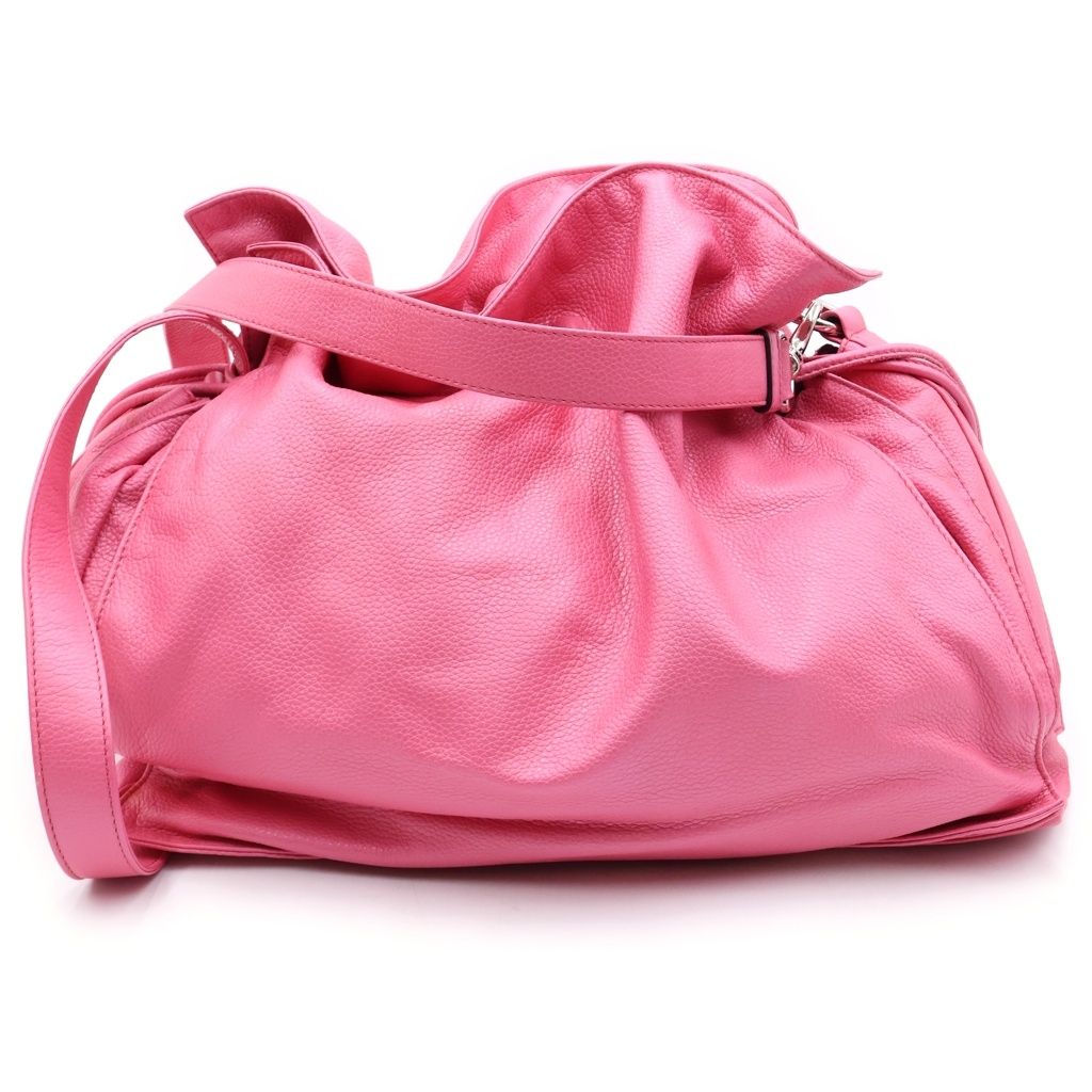 Loewe Flamenco Fringe Shoulder Bag Pink Leather — view 2