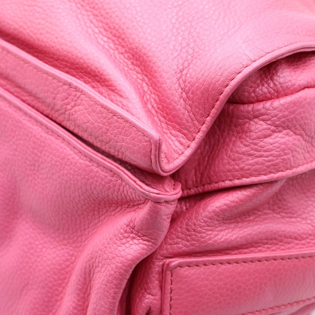 Loewe Flamenco Fringe Shoulder Bag Pink Leather — view 5