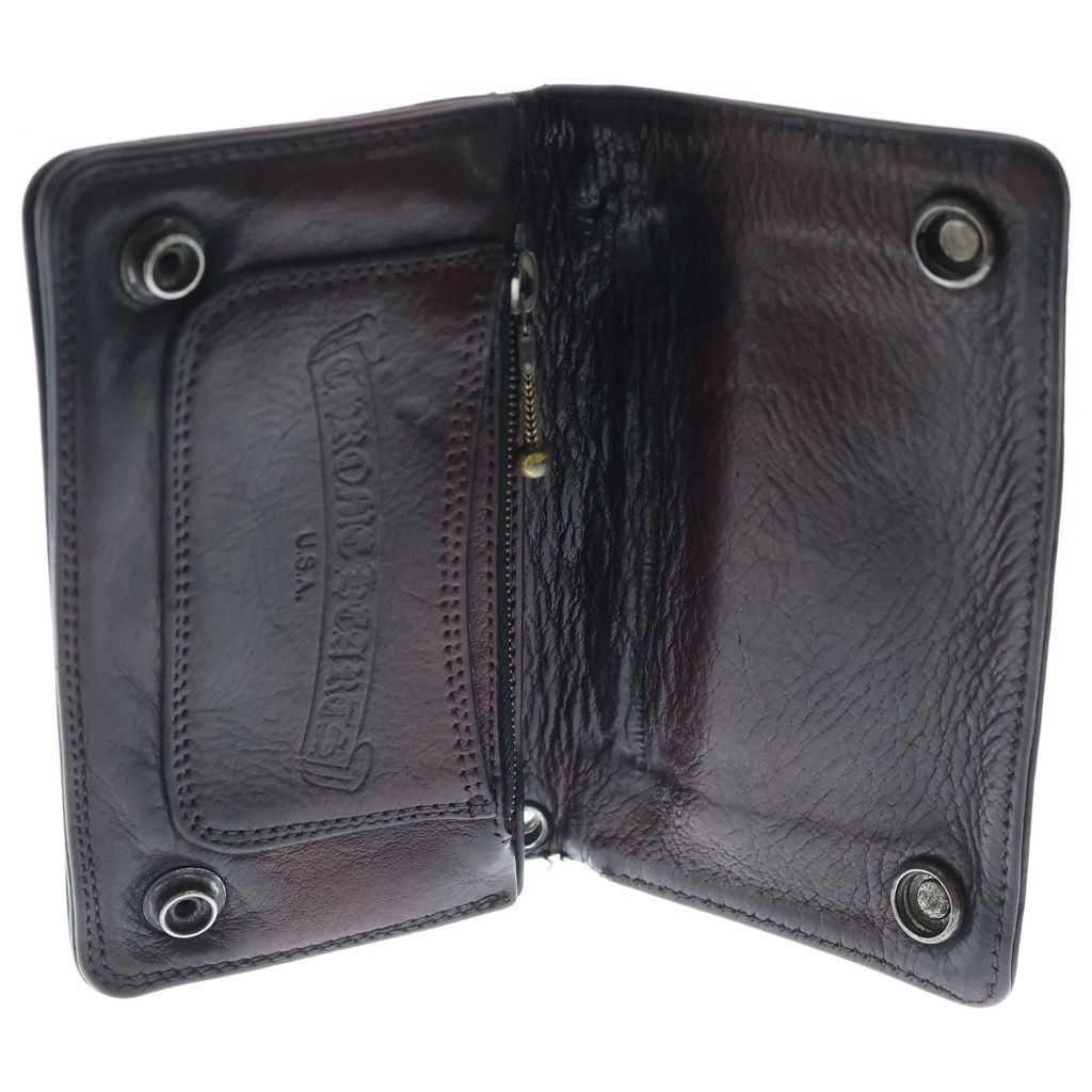 Chrome Hearts Floral Button Leather Wallet — view 4