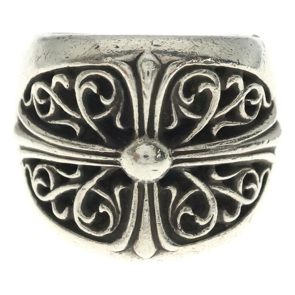 Chrome Hearts Classic Oval Cross Ring Silver