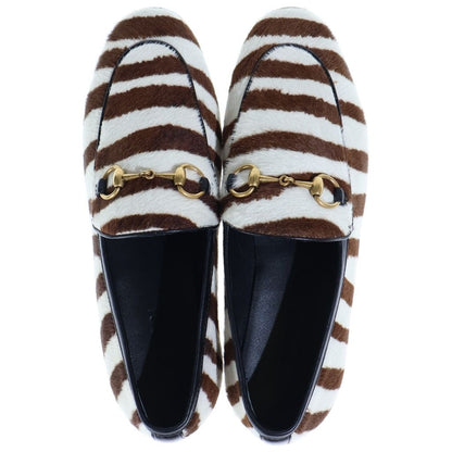 Gucci Jordaan Unborn Calfskin Horse Bit Loafer Shoes Horsebit Loafers Brown — view 4