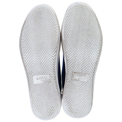 Celine Triomphe Logo Canvas Platform Low-Top Sneakers Blue — view 5