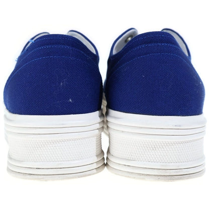Celine Triomphe Logo Canvas Platform Low-Top Sneakers Blue — view 3